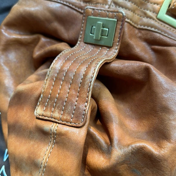 Kooba Natasha camel Italian Leather Tote bag purse - Picture 7 of 12